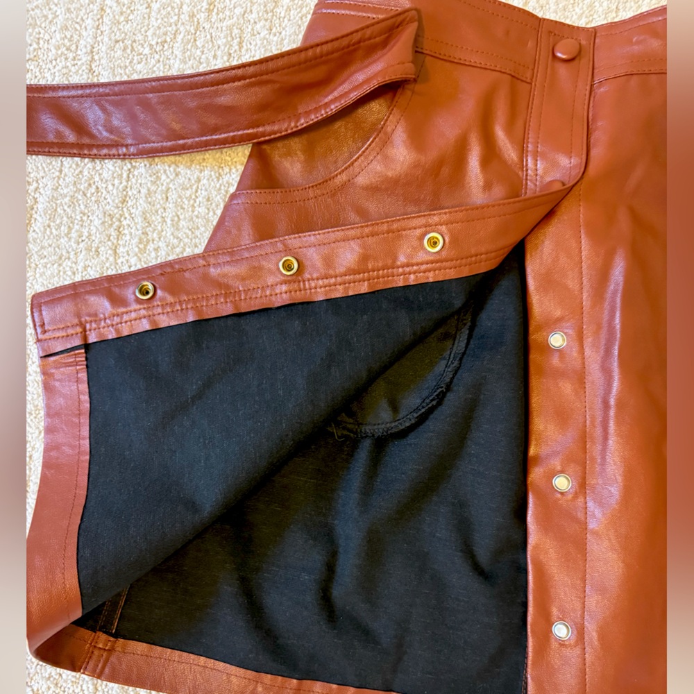 Vegan Leather Skirt - Picture 3 of 6